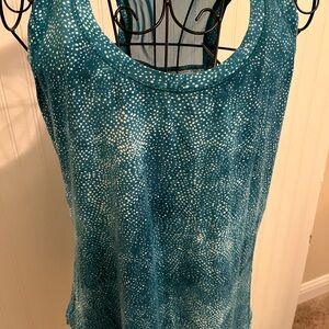 Calia by Carrie Teal Sleeveless Tank Top
